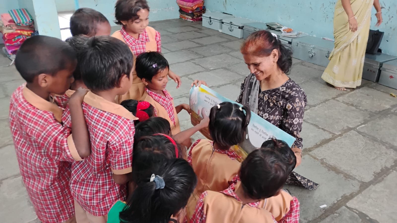 Children learning in a group